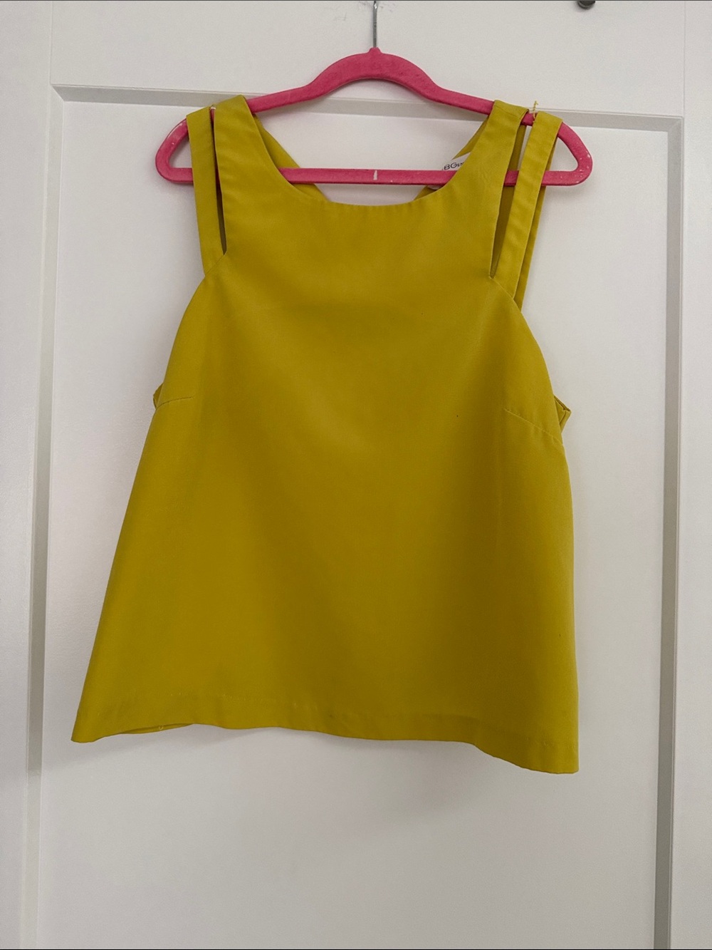 BCBG Mustard Yellow Double-Strap Tank Top